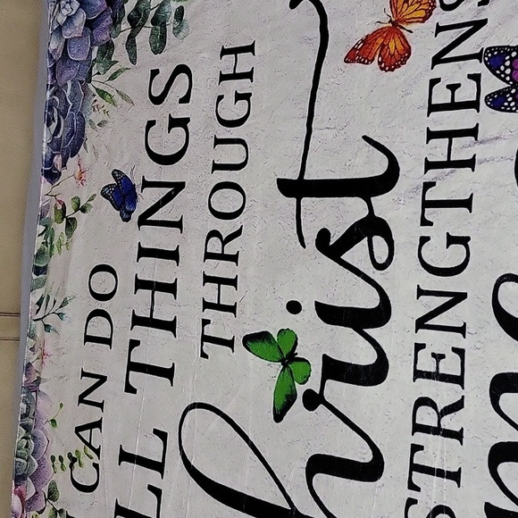 1758- Religious Motivational Blanket Throw NWT - Picture 3 of 9